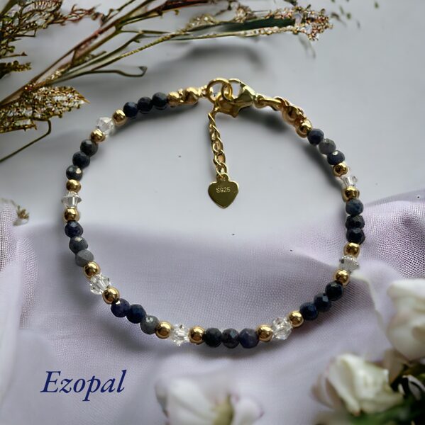 Saphir -Swarovski Armband